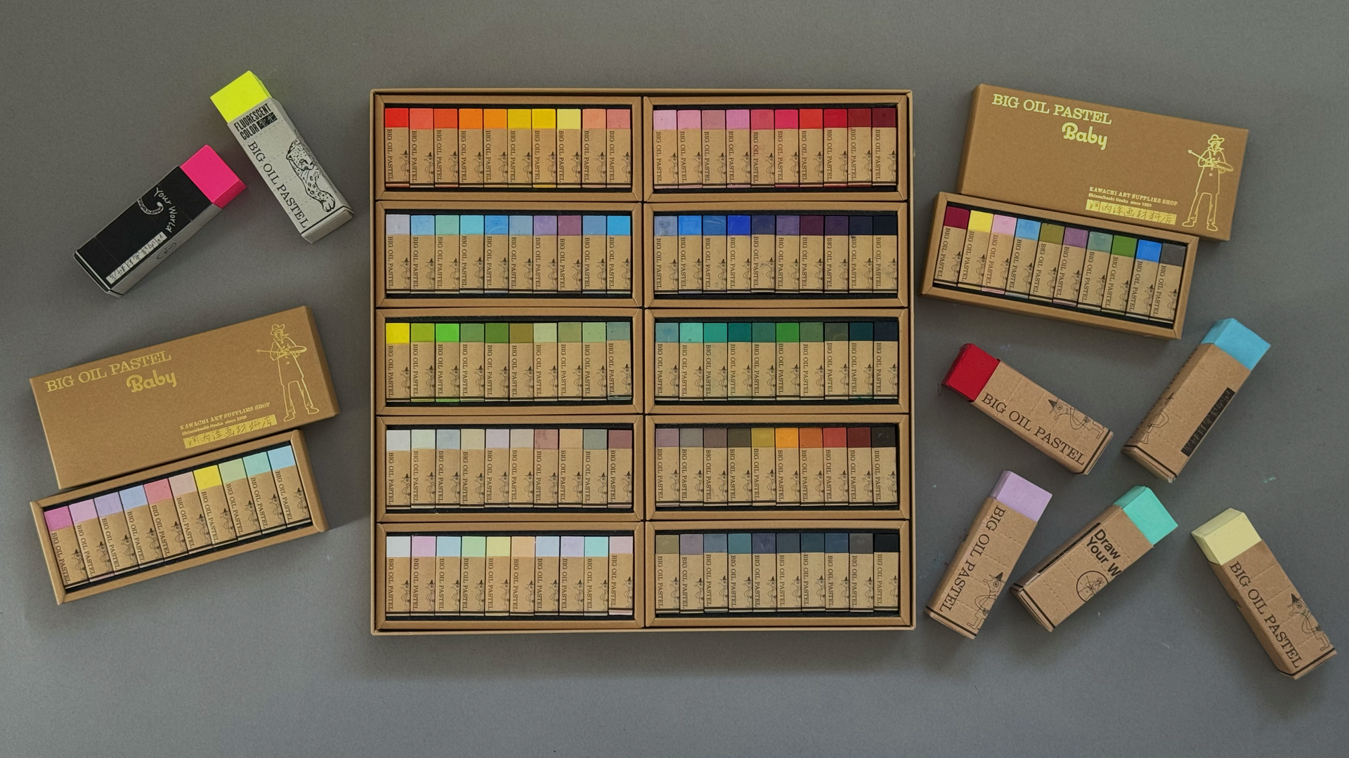 Handcrafted oil pastels from KAWACHI ART SUPPLIES SHOP.